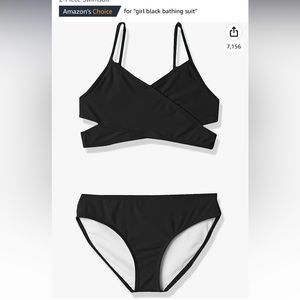 Kanu surf black size 6 kids bathing suit